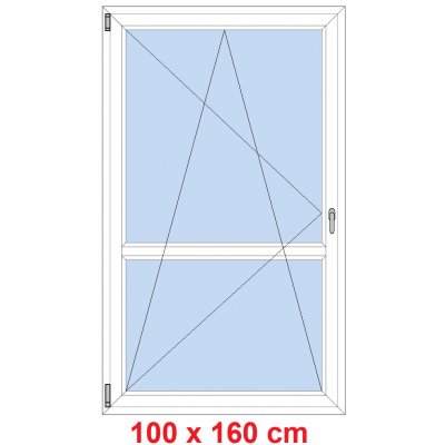 Soft Balkonové dveře s příčkou otevíravé a sklopné Antracit struktura/Antracit struktura levé 100 x 160 cm – Hledejceny.cz