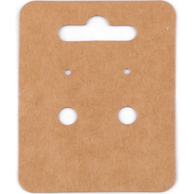 Prima-obchod Papírová karta na náušnice 5x6,5 cm, barva hnědá přírodní – Hledejceny.cz