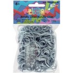 RAINBOW LOOM Original gumičky 300 kusov strieborná metalíza – Zboží Dáma