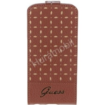 Pouzdro Guess Gianina Flip iPhone 5/5S Cognac