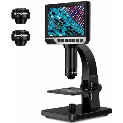 K&F Concept K&F LCD Digital Microscope, 7" IPS Display, 1080P, 50x-2000X Magnification Biological Microscope – Zboží Mobilmania