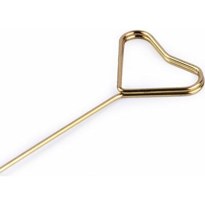 Kovový zápich srdce/ držák na foto, přání, zlatá, 32cm, 2ks – Zboží Dáma