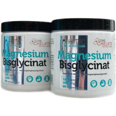 HiTec Nutrition Health line Magnesium bisglycinate 1000 mg 2 x 120 kapslí – Hledejceny.cz