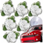 Dekorace na auto – květiny bílé – Zboží Mobilmania