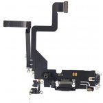 Apple iPhone 14 Pro - Nabíjecí Konektor + Flex Kabel (Space Black), Space Black – Zboží Živě