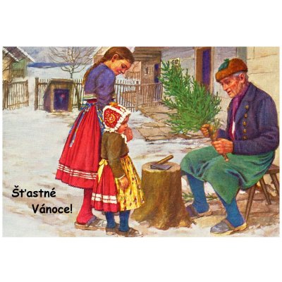 České zvyky Pohlednice - Šťastné Vánoce! – Zboží Dáma