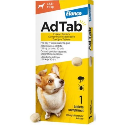 Adtab pro psy 5,5-11kg 225mg 1 ks – Hledejceny.cz