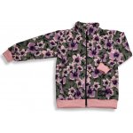 Esito mikina na zip Purple flower zelená – Zboží Dáma