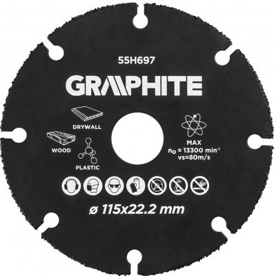 Graphite Kotouč řezný 115 x 22 mm 55H697 – Zboží Dáma