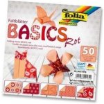 Folia 462/1010 Origami papír Basics 80 g/m2 10 x 10 cm 50 archů červený – Sleviste.cz