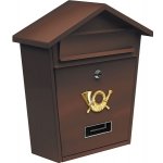 VOREL Poštovní schránka se stříškou 380x320x105mm hnědá – HobbyKompas.cz