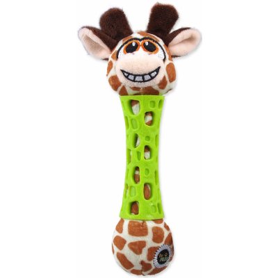 BeFun žirafa plyšová s TPR gumou pro štěně 17 cm