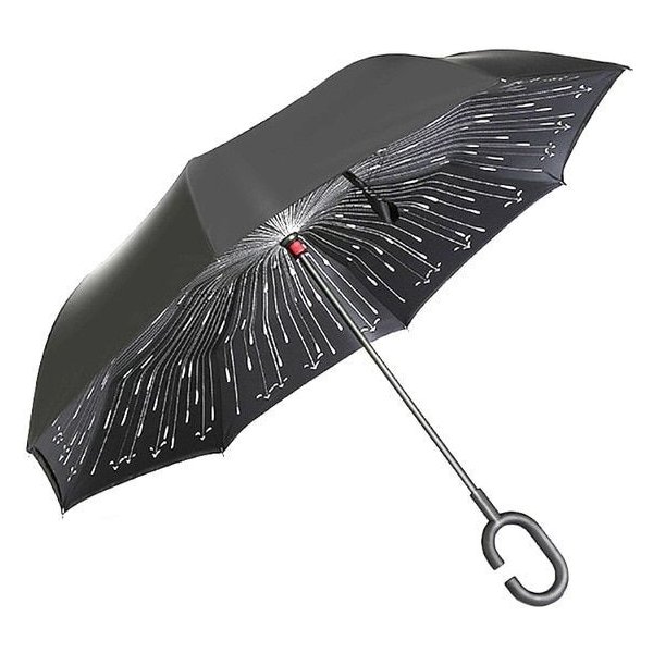 Obrácený holový deštník s funkcí převracení s potiskem kapek od 399 Kč -  Heureka.cz