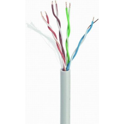 Datacom 1101 kabel drát C5E UTP PVC 100m, šedý – Zboží Živě