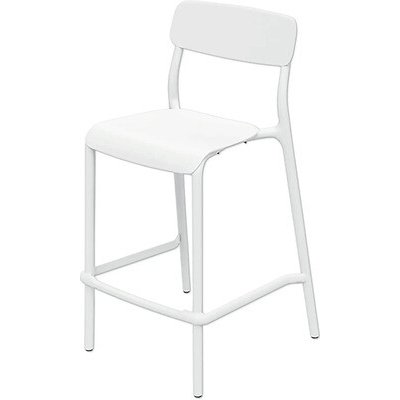 Zahradní barová židle Ferne plastová bílá 98,5 x 54,5 x 37 cm FRIK5510-S449 – Hledejceny.cz