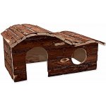 Small Animal Domek kaskada dřevěný s kůrou 43 x 28 x 22 cm – Sleviste.cz