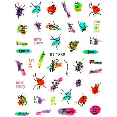 Samolepky na nehty Colorful JO-1838 – Hledejceny.cz