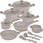 BERLINGERHAUS Sada nádobí s titanovým povrchem 15 ks Taupe Nordic Collection BH-8344 – Hledejceny.cz