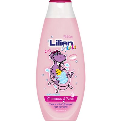 Lilien Kids Girls 2v1 dětský šampon & pěna pro dívky, 400 ml – Sleviste.cz