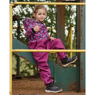 JOŽÁNEK Dětská softshellová kombinéza růžový maskáč – Zboží Dáma