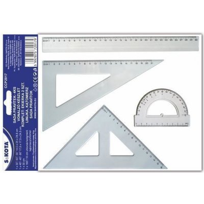 Sakota 400263 sada pravítek plastové 4 ks – Zboží Dáma