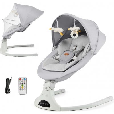 KINDERKRAFT SELECT Lehátko houpací 2v1 Tulsy Grey do 9kg – Zboží Dáma