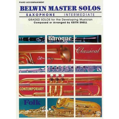 BELWIN MASTER SOLOS INTERMEDIATE ALT SAX altový saxofon klavírní doprovod