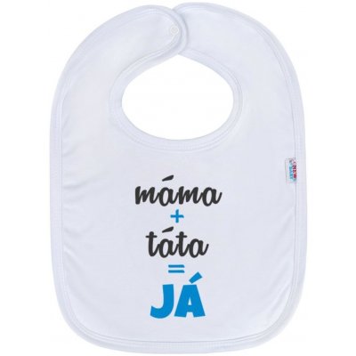 bavlněný bryndák New Baby máma+táta=JÁ modrý – Zboží Mobilmania