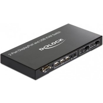 Delock 11367 2:1 Displayport KVM Switch s USB a Audio, pro PC a Mac,včetně kabeláže