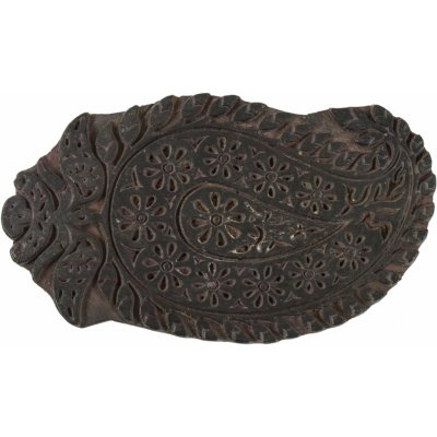 Sanu Babu Antik dřevěná raznice na tisk přehozů s indickým motivem 17 x 7 x 14 cm – Hledejceny.cz