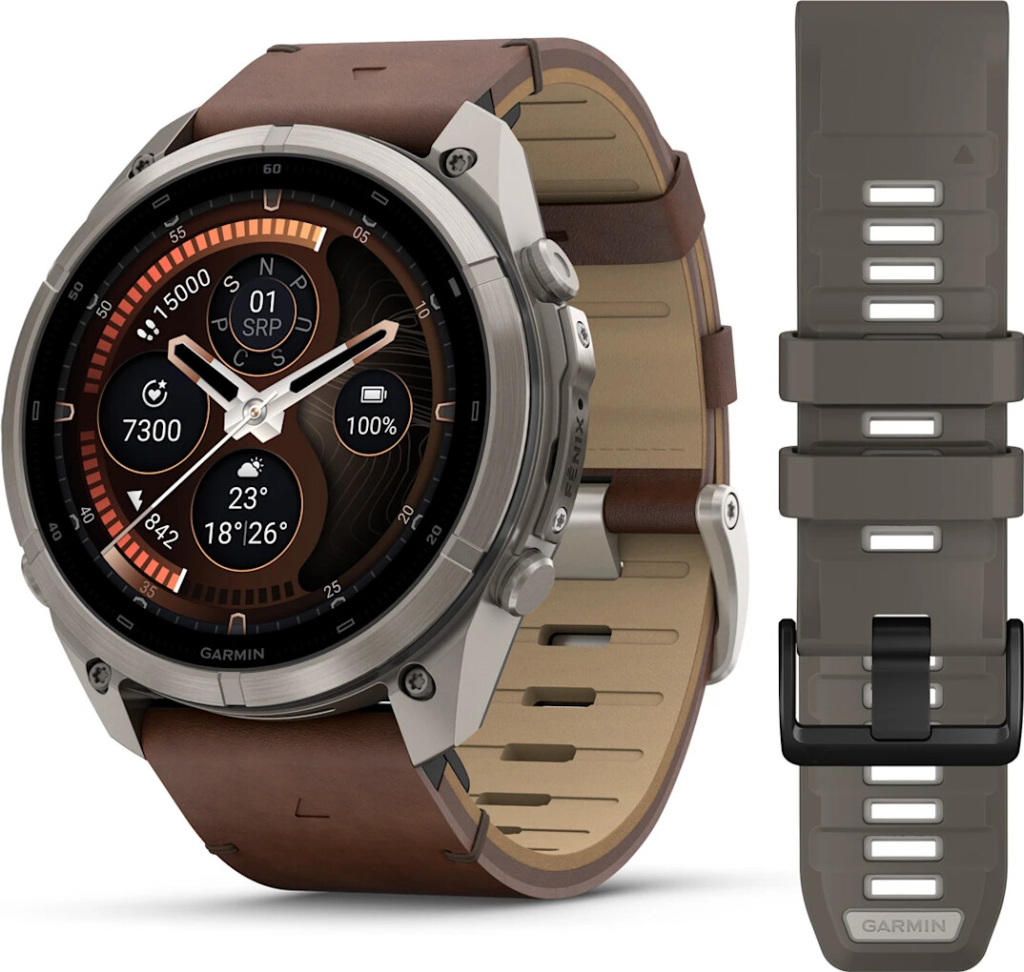 Garmin Fenix 9 Pro 51 mm AMOLED inReach Titanium Leather Band 010-04337-41 na Heureka.cz