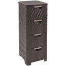 Regál a polička Curver RATTAN Style zásuvka 4x 14 l 06605-210