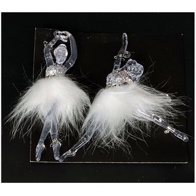 EverGreen Baletka ozdoba 2 ks transparentní bílá 15 cm – Hledejceny.cz