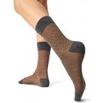 Vlnka Žakárové vlněné ponožky Merino oranžová – Zboží Dáma