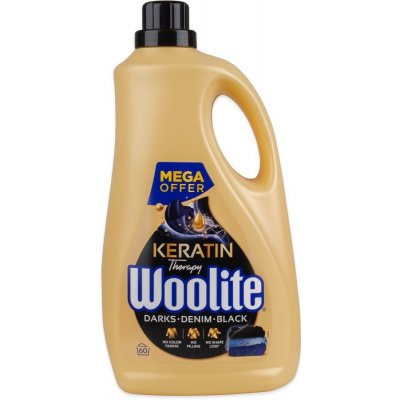 Woolite Keratin Therapy Darks Denim Black prací gel 3,6 l 60 PD