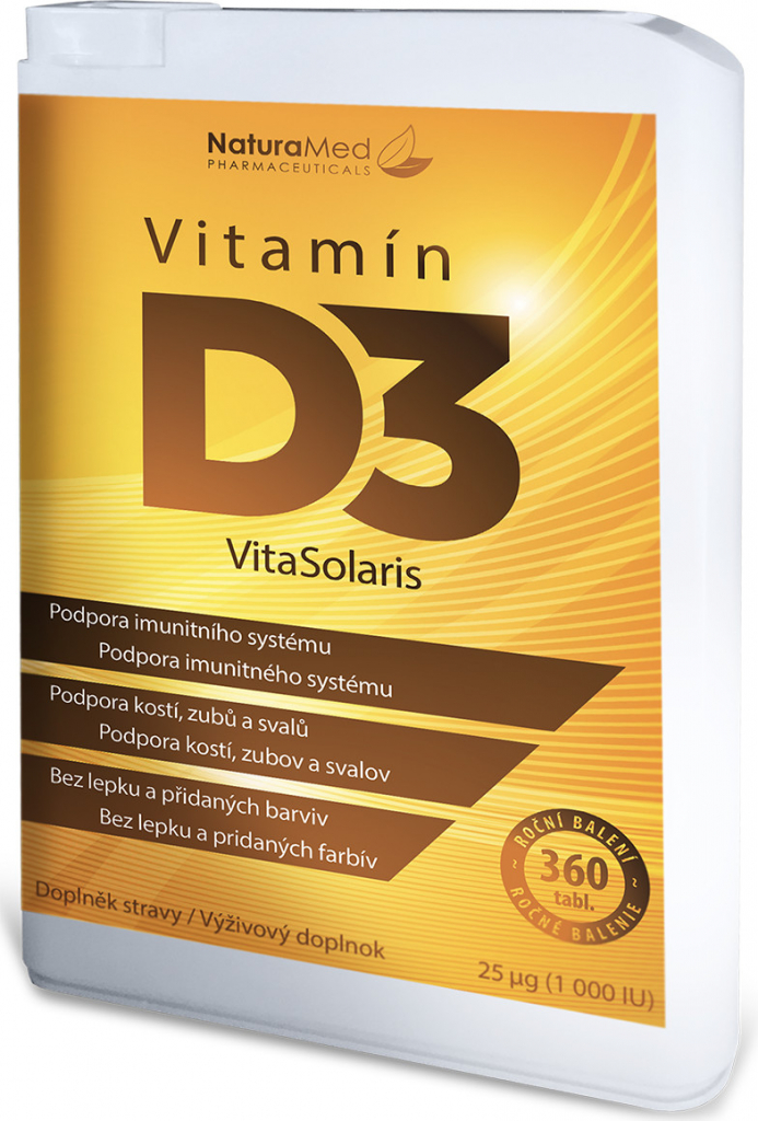 Naturamed Vitamín D3 VitaSolaris 360 tablet od 499 Kč - Heureka.cz