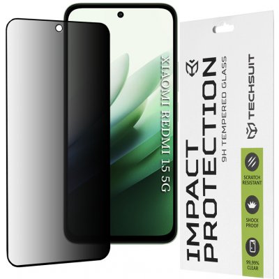 Techsuit ochranné sklo 111D Privacy Full Glue pro Xiaomi Redmi 15 černé 163331 – Zboží Živě
