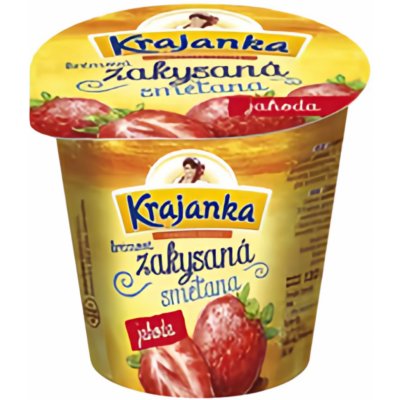 Krajanka Zakysaná smetana Jahodová 130 g – Zboží Dáma