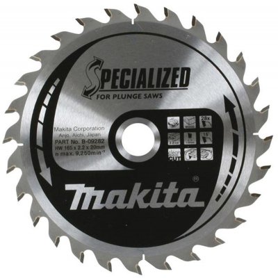 Makita Pilový kotouč na dřevo a hliník B-09307 Specialized, 165x20mm, 56 zubů – Zboží Mobilmania