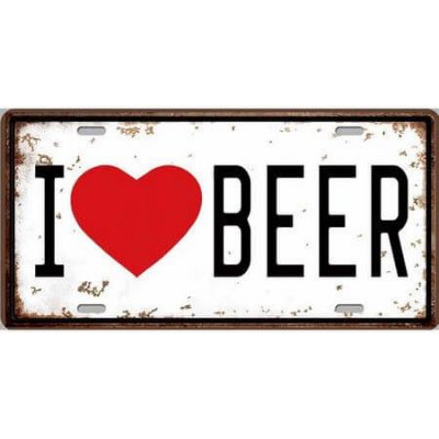 Ceduľa I Love Beer – Zboží Mobilmania