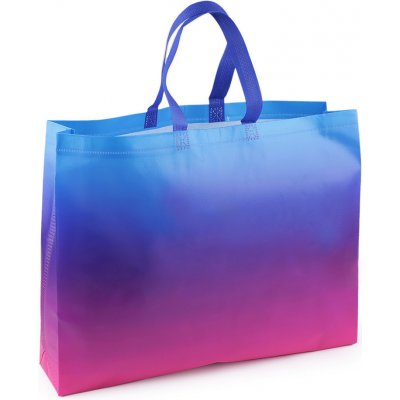 Prima-obchod Taška z netkané textilie duhová 46x36 cm, barva pink modrá – Hledejceny.cz