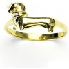 Prsteny Čištín žluté zlato jezevčík prstýnek jezevčík T 320