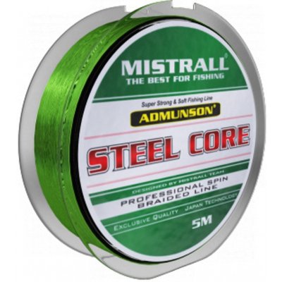 Mistrall Šňůra S Ocelovým Jádrem Admuson Steel Core 5m 0,18mm 23,5kg – Zboží Dáma
