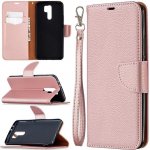 Pouzdro Litchi PU kožené peněženkové Xiaomi Redmi 9 - růžovozlaté – Zbozi.Blesk.cz