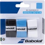 Babolat My Overgrip 3ks Black/Blue/White – Zboží Mobilmania