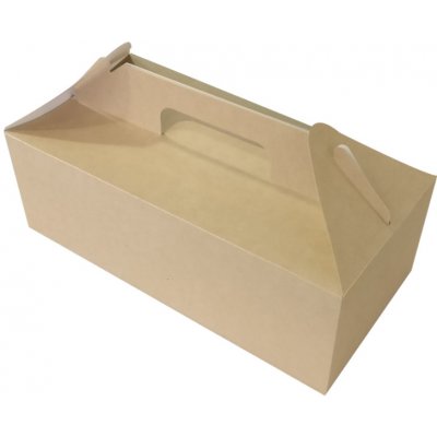 EcoPack Krabice na dort papírová 27x18x8 cm s uchem kraft – Zbozi.Blesk.cz