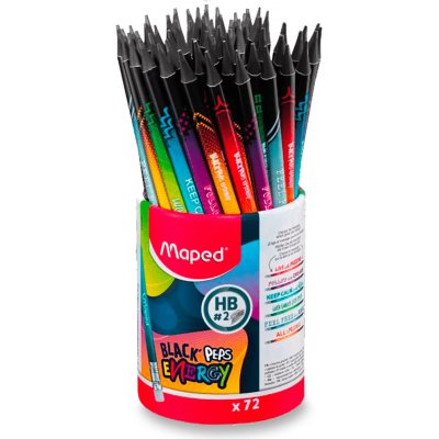 Maped 852002 Black'Peps Energy tvrdost HB 72 ks – Zboží Živě