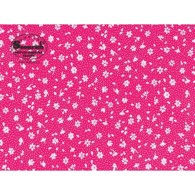 Soonrich látka na patchwork bílé kytky na růžové ptw131 – Hledejceny.cz