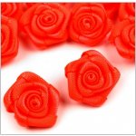 Saténové mini růžičky LUX - sytě oranžové – Zboží Dáma