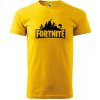 Pánské Tričko Sablio tričko s potiskem Fortnite Pevnost žluté